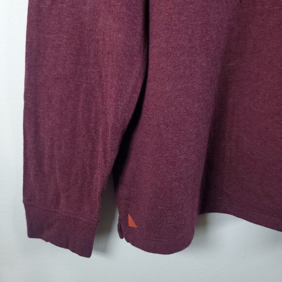 UNTUCKit Grassi Burgundy Henley Button Up Mens 2XL Front Long Sleeve - Picture 4 of 8